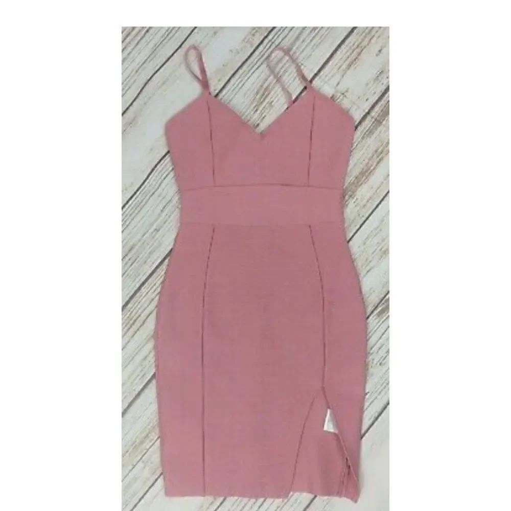 Dress Sweet Thigh Slit Spaghetti Strap Open Back